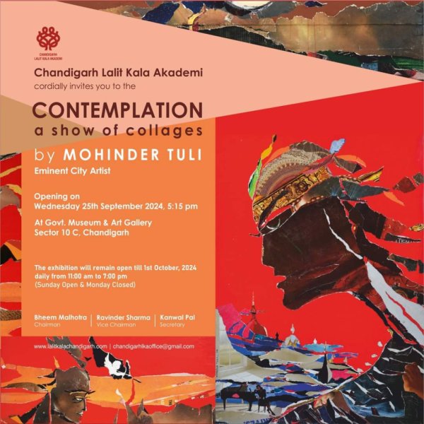 CONTEMPLATION a show of collages by Mohinder Tuli